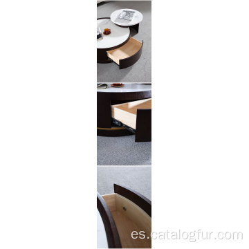 soporte de madera para TV y mesa de centro moderna